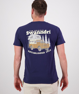 Swanndri Pop Top Men’s Tee-Navy Taupe