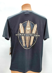 Men’s Trio Boards Tee-Washed Black