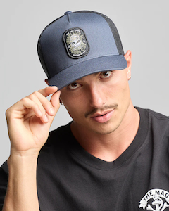 Mad Hueys Caught FK All Trucker Cap-Navy