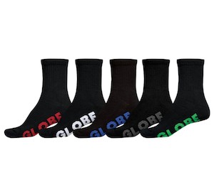 Globe Youth Stealth Crew Socks 5Pk-Black