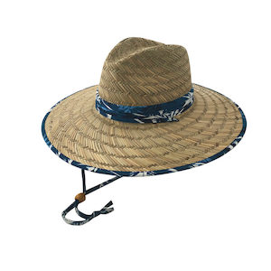 Claro Surfer Straw Hat-Palm Print