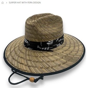 Claro Surfer Hat With Fern Design