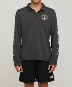 Salty Crew Tailgate LS Polo Sunshirt-Coal