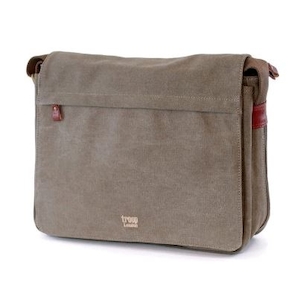 Troop London Flap Front Messenger Bag-Brown