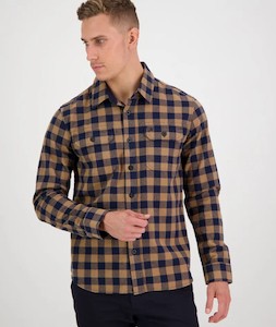 Clothing: Swanndri Okato v2 Shirt-Gold/Navy