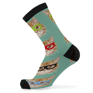 Clothing: Masked Cats Bamboo Socks