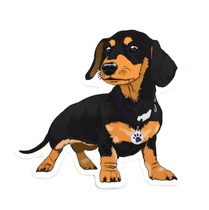 Clothing: Pro & Hop Sausage Dog Sticker