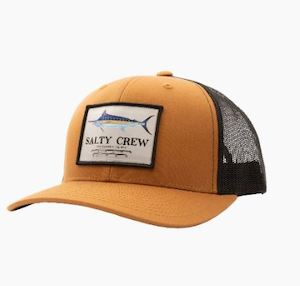 Clothing: Salty Crew Marlin Mount Retro Trucker-Camel Black