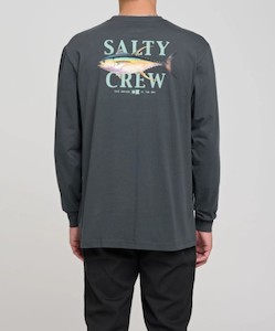 Salty Crew Yellowfin Standard LS Tee-Coal