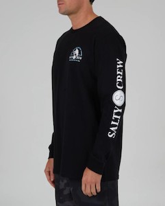 Salty Crew Yacht Club LS Sunshirt-Black