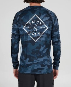 Salty Crew Tippet Pinnacle LS Tee-Blue Camo