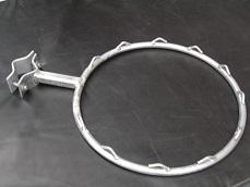 Galvanised Clamp On Netball Hoop – with net hooks