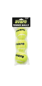 Avaro Tennis Balls – 3pc Yellow