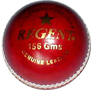 Sporting equipment: Regent leather cricket ball