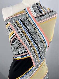 Remnants 1: REMNANT-  Lycra - Aztec Wrap 2 x Panel - 160cm