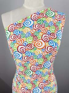 Fabric Lycra: Printed Nylon Lycra - Swirly - 155cm