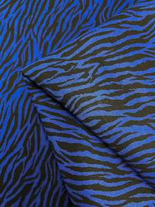 Linen Voile - Cobalt Zebra - 140cm