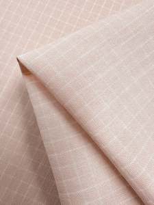 Linen Rayon Grid - Pale Peach - 145cm