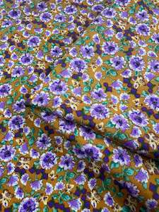 Rayon: Printed Rayon - Wood Anemone - 145cm