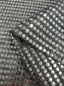 Sequins: Sequin - Black & Silver - 112cm