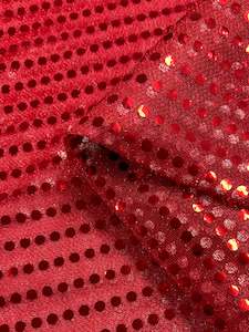 Sequins: Sequin - Red - 112cm