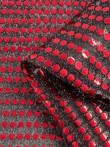 Sequin - Black & Red - 112cm