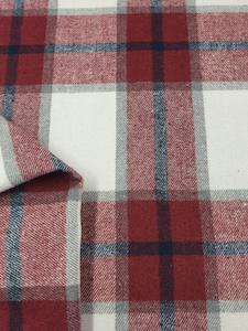 Premium Brushed Cotton: Premium Brushed Plaid - Maroon - 152cm