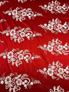 Embroidered Lace - Scarlet - 150cm