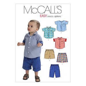 Pattern - Mccall's - M6016 - Infants’ Shirts, Shorts And Pants