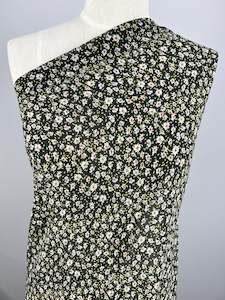 Printed Georgette - Dark Blooming Seeds - 150cm