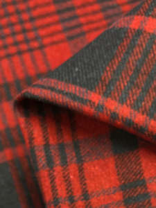 Wool Deisgner Wool Flannel: Wool Flannel - Savvy Red Plaid - 153cm