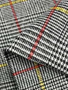 Wool Deisgner Wool Flannel: Wool Flannel - Redellow Plaid - 150cm