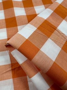 Gingham Cotton: Cotton Gingham XL - Orange - 112cm