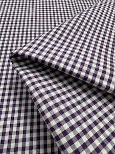 Cotton Gingham - Mini Purple - 140cm