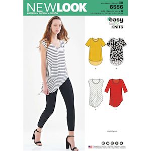 Pattern - NEW LOOK - 6556 -  Misses’ Easy Knit Tops