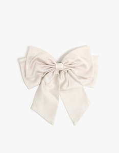 Superette Satin Bow Clip - Ivory