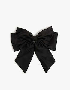 Superette Satin Bow Clip - Black