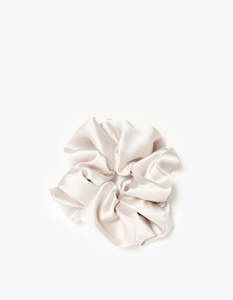 Superette Large Satin Scrunchie - Ivory