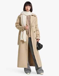 Clothing: Kai Trench Coat - Khaki Beige