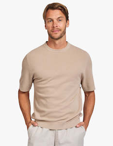 Riley Knit Tee - Oatmeal