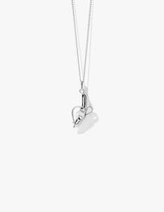 Clothing: Banana Charm Necklace - Silver