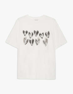 Clothing: Cade Tee Hearts - Ivory