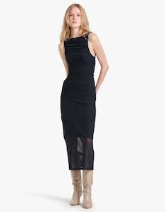 Clothing: Saria Midi Dress - Midnight