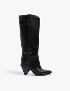 La Tribe x Superette Frankie Knee High Boot - Black Leather