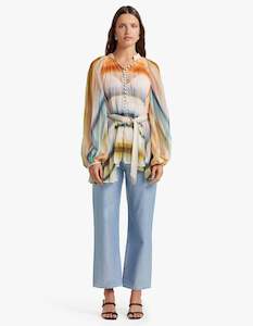 Clothing: Astone Blouse - Watercolour Stripe