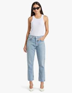 Clothing: Riley High Rise Straight Crop - Dimension