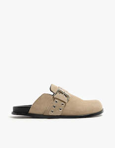 Halia Mules - Beige Leather