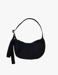 Small Nylon Crescent Bag - Black