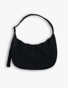 Large Nylon Crescent Bag - Black