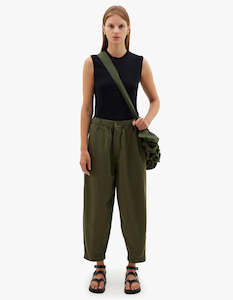 Clothing: Crushed Cotton Pant - Khaki